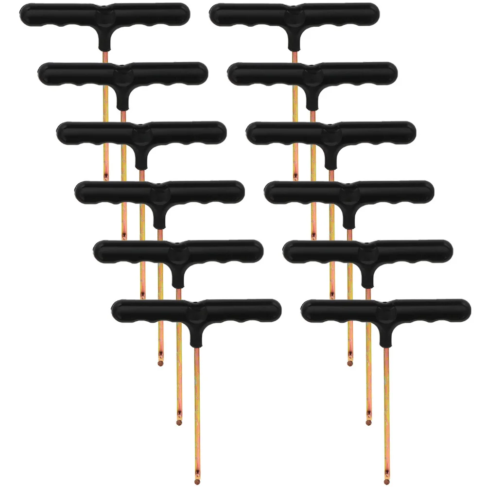 

12Pcs Professional Shoe Lace Tightener T-Shaped Pulling Hook Wear-Resistant Plastic Metal Shoelace Puller for Skates Sports