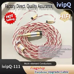 ivipQ Flagship Wire 4 Core Earphone Upgrade Cord With 2.5mm/3.5mm/4.4mm MMCX/2PIN 0.78/QDC/N5005 For Lofty Topguy NX7 MK3 IE900