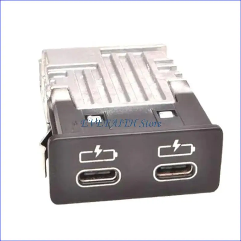 

124B Fast Charging Double USB C Auto Socket For F93 F97 F98 118i 120i 220i 230i 320i 330i G29 Vehicle Sturdy Dustproof Design