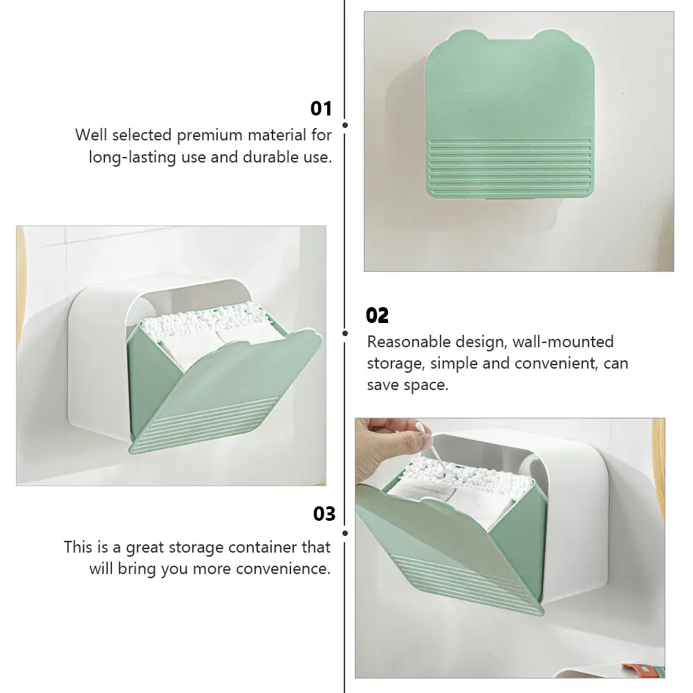 

1pc Compartment Sealed Storage Box Clamshell Sanitary Napkin Box Wall-Mounted Multifunctional Home Storage Container