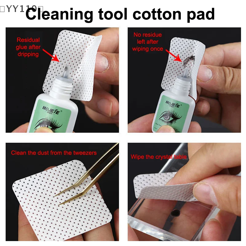 maveraYY110 Raga200Pcs lingettes dissolvant de vernis à ongles papier pelucheux couleur blanche coton lingettes d'élimination des ongles pour outil de nettoyage des ongles