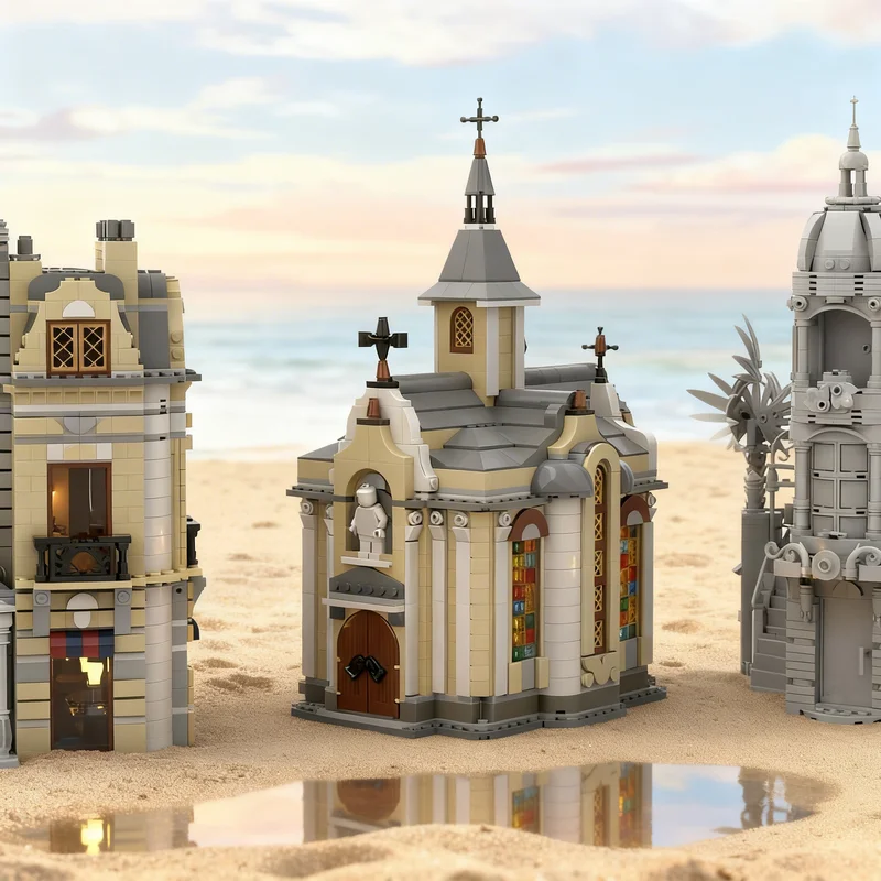3546pcs MOC Basilica Plaza Re Upload Modular Streetscape Model Building Blocks Architecture Toy Christmas Gifts Brick Kids DIY