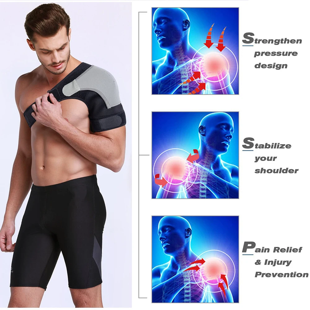 Schouder Ice Pack Brace Cool Hot Therapie Schouder Compressie Ondersteuning Voor Tendinitis, Ontwrichte Joint, Rotator Cuff Pijnbestrijding