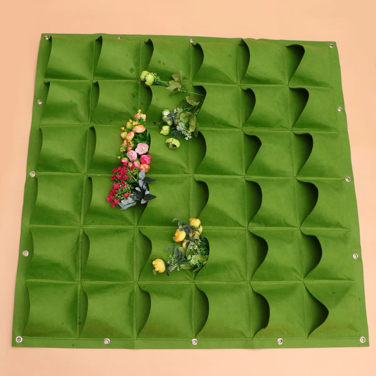 ورأى حقيبة زراعة 1X1M عمودي الجدار الشنق تنمو زارع للداخلية في الهواء الطلق حديقة عشب كيس التخزين الحاويات #5