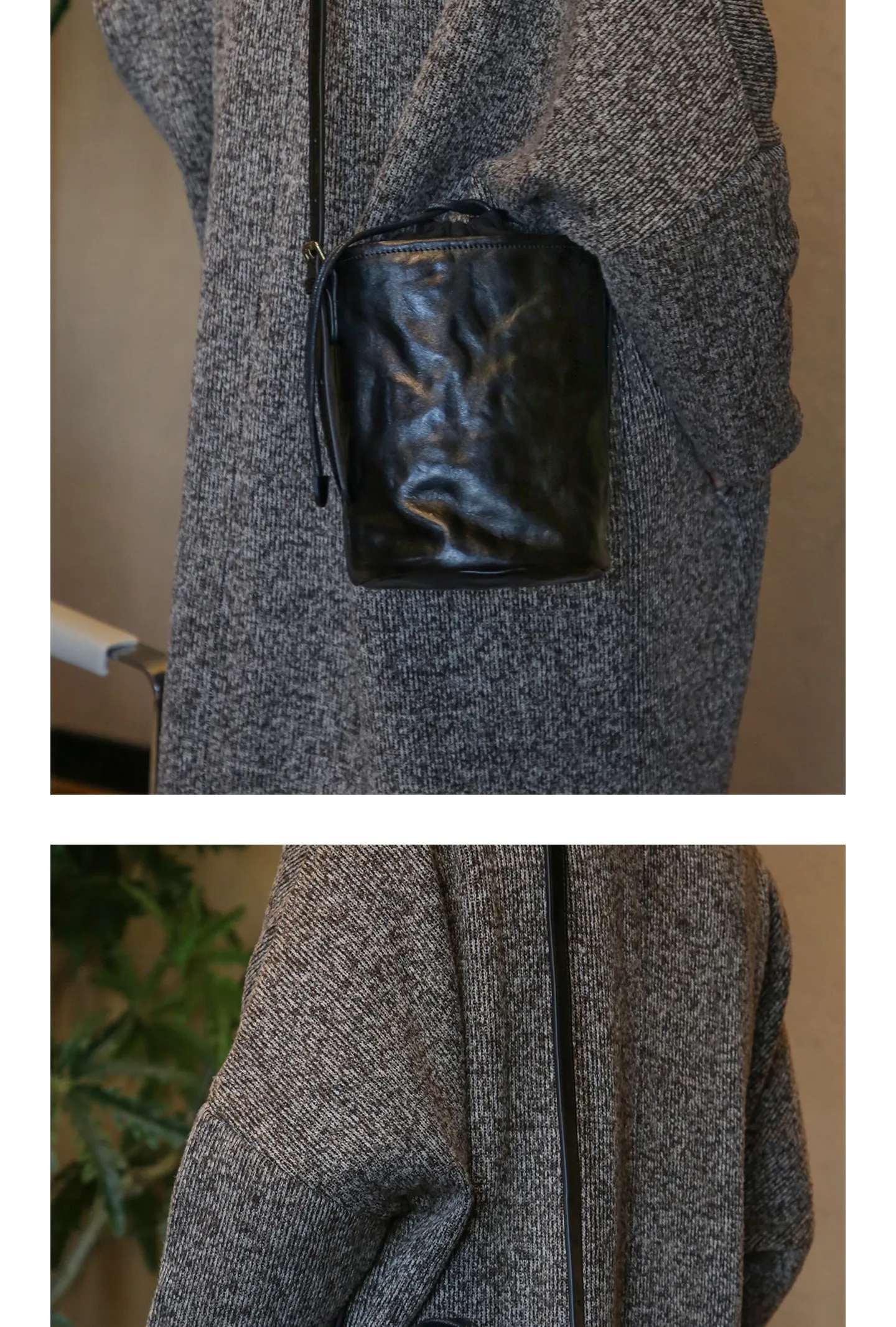 Vintage handgefertigte hochwertige Echtleder-Umhängetasche für Damen, Outdoor-Reise-Luxus-Umhängetasche aus echtem Rindsleder für Frauen. – Detail 14