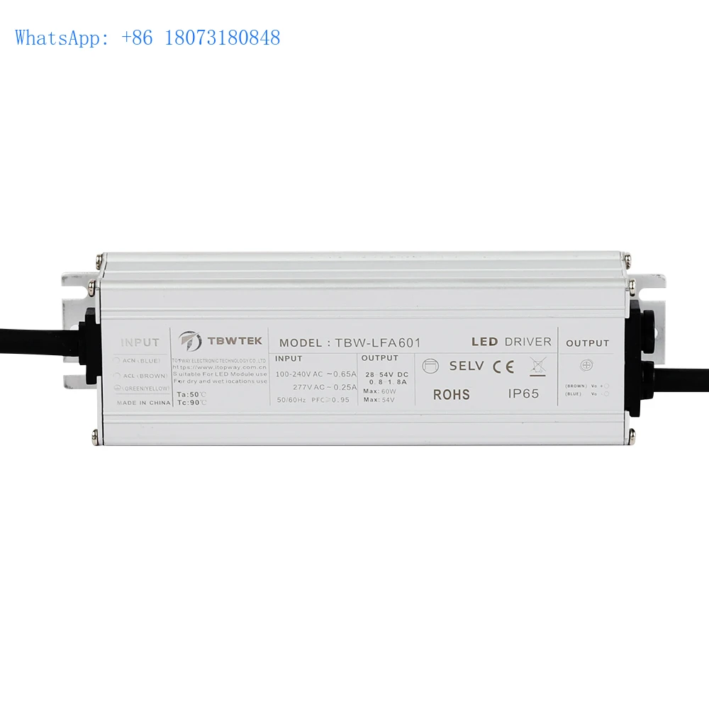 TBWTEK 20W 25W 30W 50W 60W 80W 100W North America Market Constant Current Dimming Led Driver