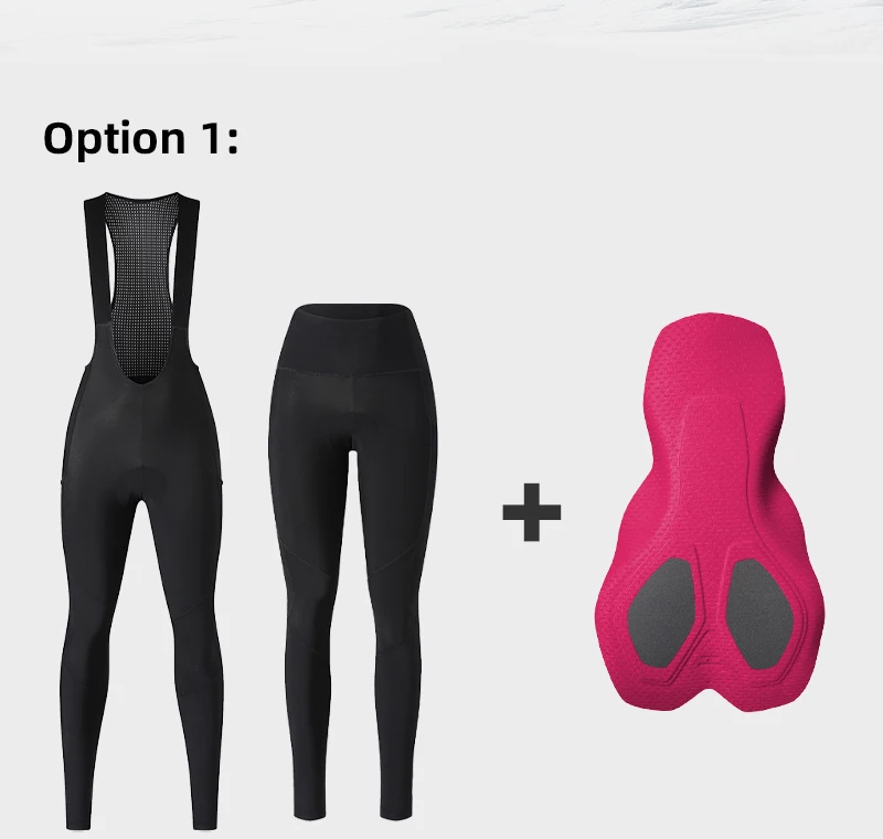 YKYWBIKE Damen Winter-Radträgerhose, Thermo-Fleece, warme lange Hose für Damen, Rennrad-Trägerhose, Fahrradbekleidung – Detail 4