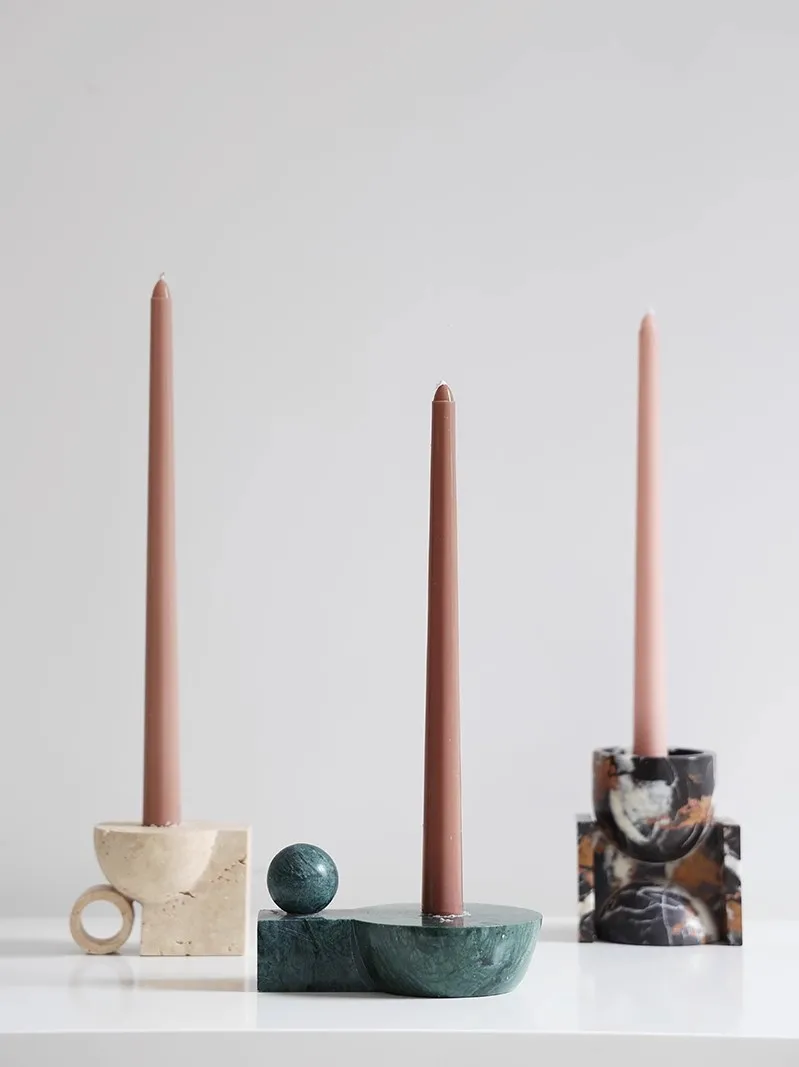 

Французский свет, роскошный стиль, мраморный материал, подсвечник, художественный домашний декор, фотографические украшения, настольный подсвечник для гостиной