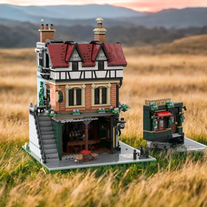 

3548PCS MOC Tudor Corner Pub Creative Building Blocks Toys Educational Modular Buildings Toy Gift for Children