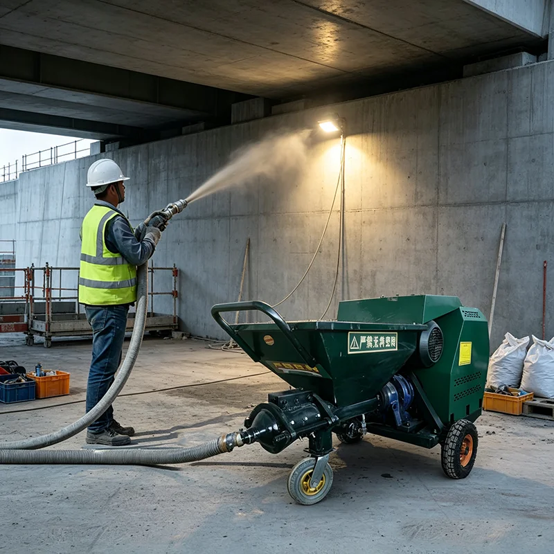 Mobile Electric Mortar Spraying Machine Large Hopper Design Render Sprayer For Residential Wall Coating