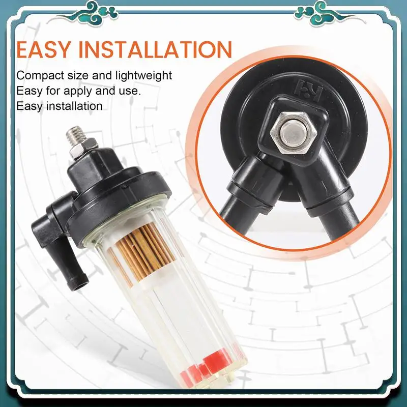

ABTU-6D8-24560-00 68V-24560-01 6D8-24560-08 Boat Motor Fuel Filter For Yamaha 30HP-100HP 115HP 8Mm