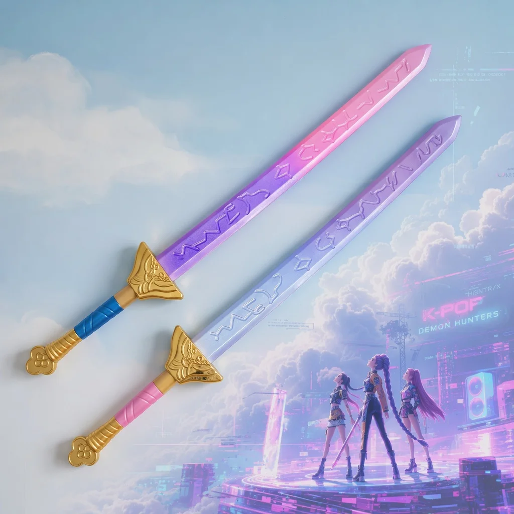 42inch KPOP Bayonetta Group Japanese Katana Anime Cosplay Prop Sword Ninja Knife Blade Sabre 1:1 Scale PU Material Toy Gift