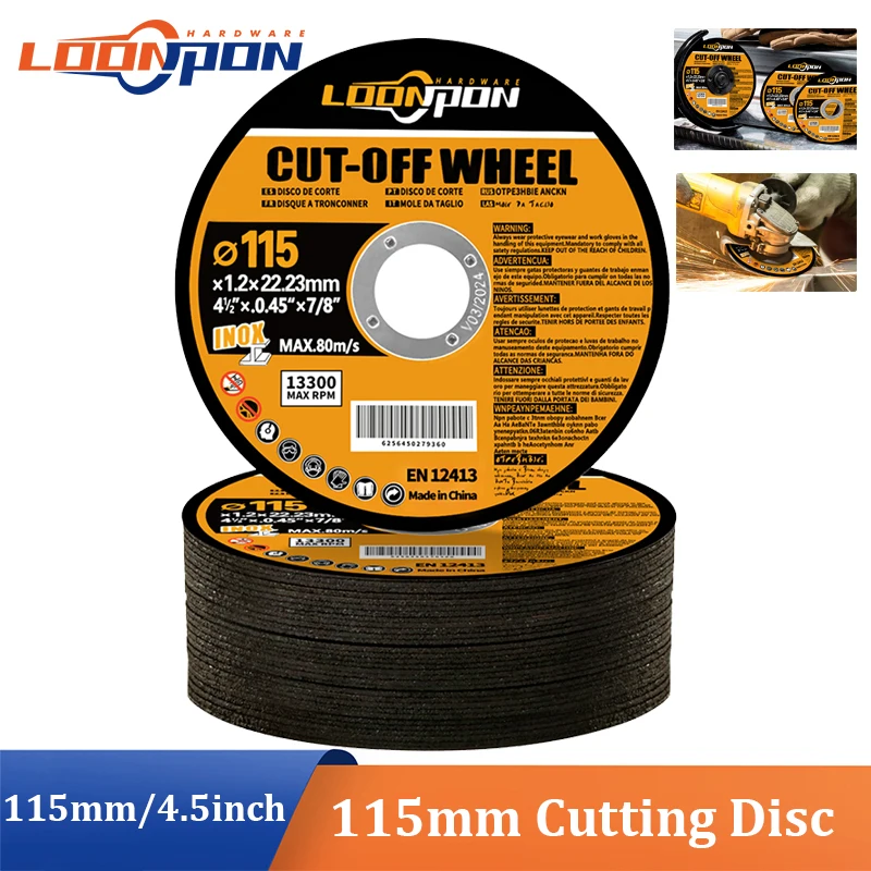 Discos de Corte de Metal Inoxidável 115 mm 550 Peças Rodas com Aba Lixamento Discos de Moagem Moedor Ângulo Roda