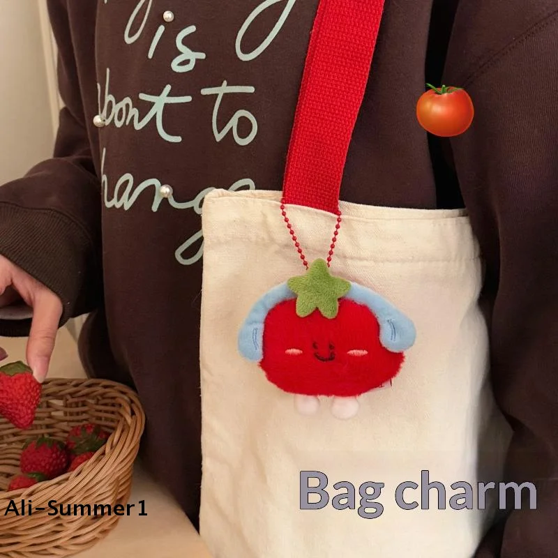 【E】Cute Cartoon Delicious Food Plush Doll Pendant Keychain Kawaii Oranges Potatoes Backpack Decoration Pendant Accessories Gift