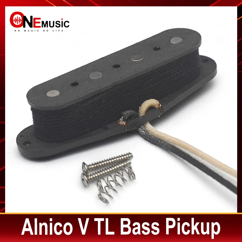 Alnico V Pickup for TL Bass Single Coil Vintage Style  6.8K 51 Precision Bass Pickup for Eelctric Guitar Black