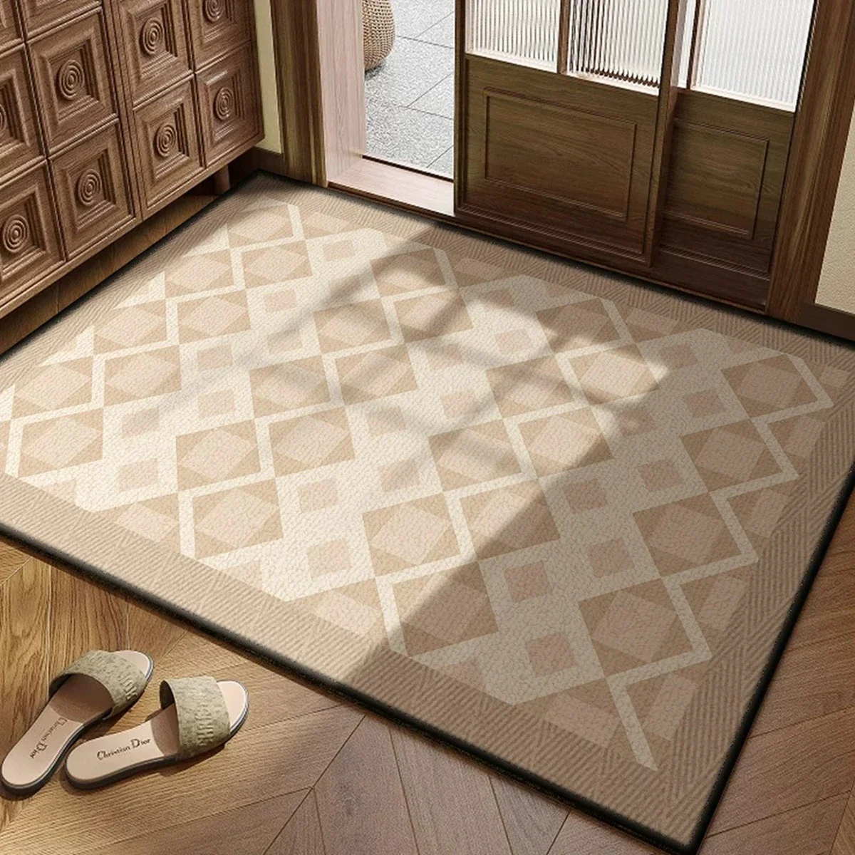 Vintage Chinese Entry Door Mats Non-slip Welcome Rug Dirt Trapping Washable Hallway Carpet Entrance Doormat Home Decoration Rugs