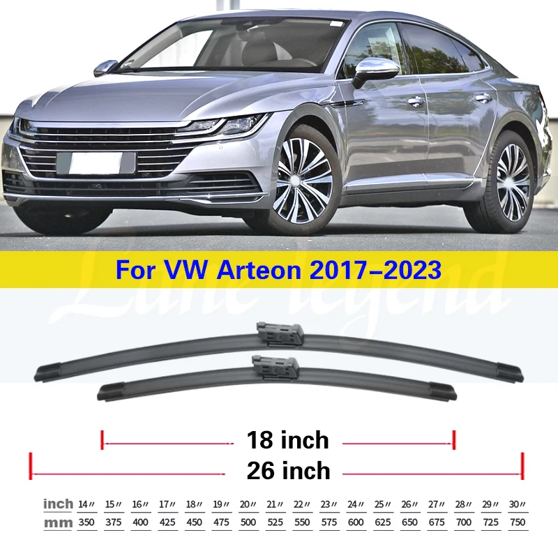 2pcs Front Windshield Wiper Blades For Volkswagen VW Arteon 2017-2023 2019 2020 2021 2022 Windscreen Window Accessories 26\