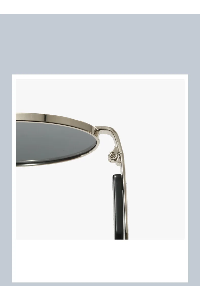 Retro Oval Metall Sonnenbrille für Frauen Männer Luxus Mode Marke Weibliche Sonnenbrille Punk Unisex Stilvolle Shades UV400 # 301161 – Detail 3