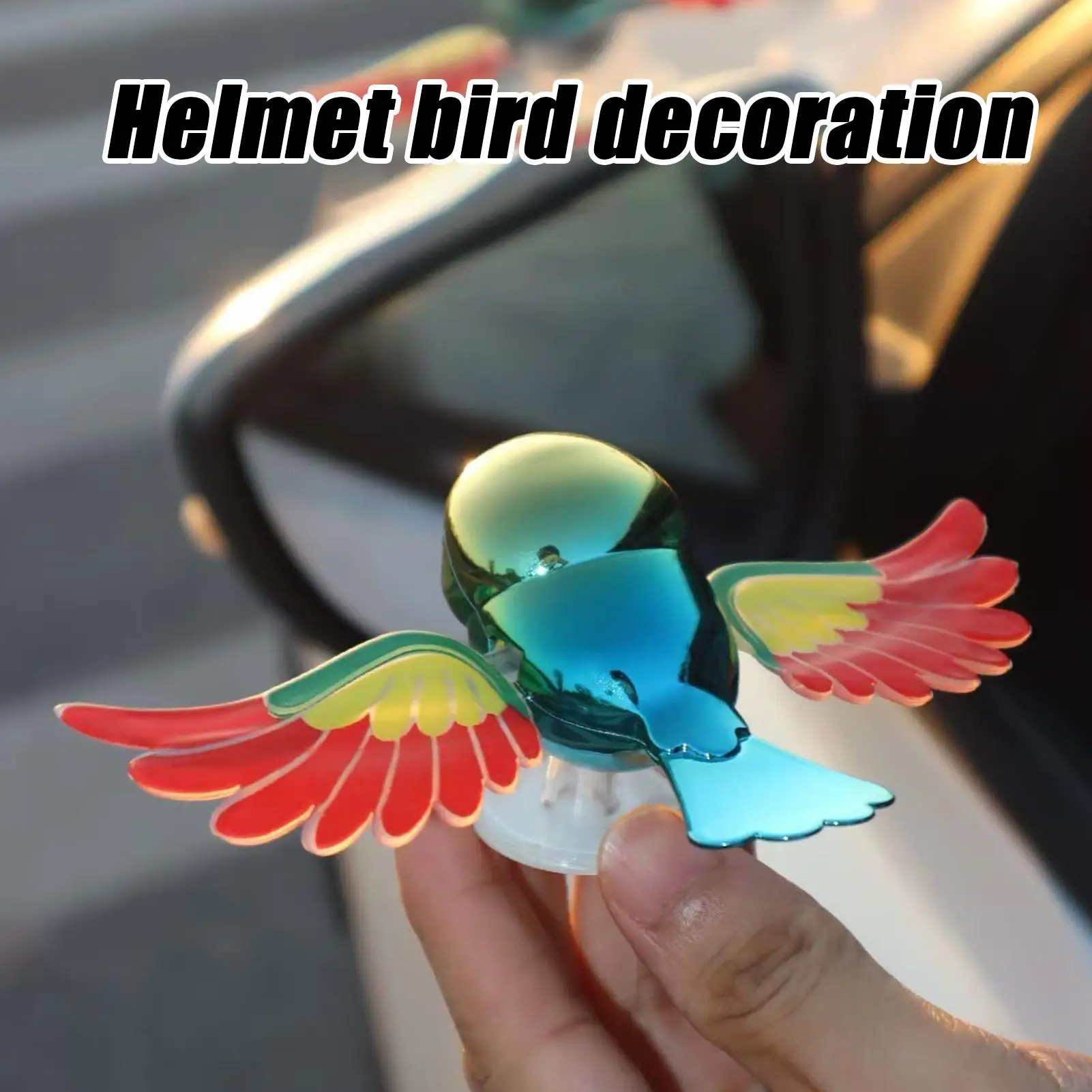 

Helmet Decoration For Motorcycle Weatherproof Cute Dynamic Bird Car Side Rearview Mirror Decorations For Women Riders Cyclist