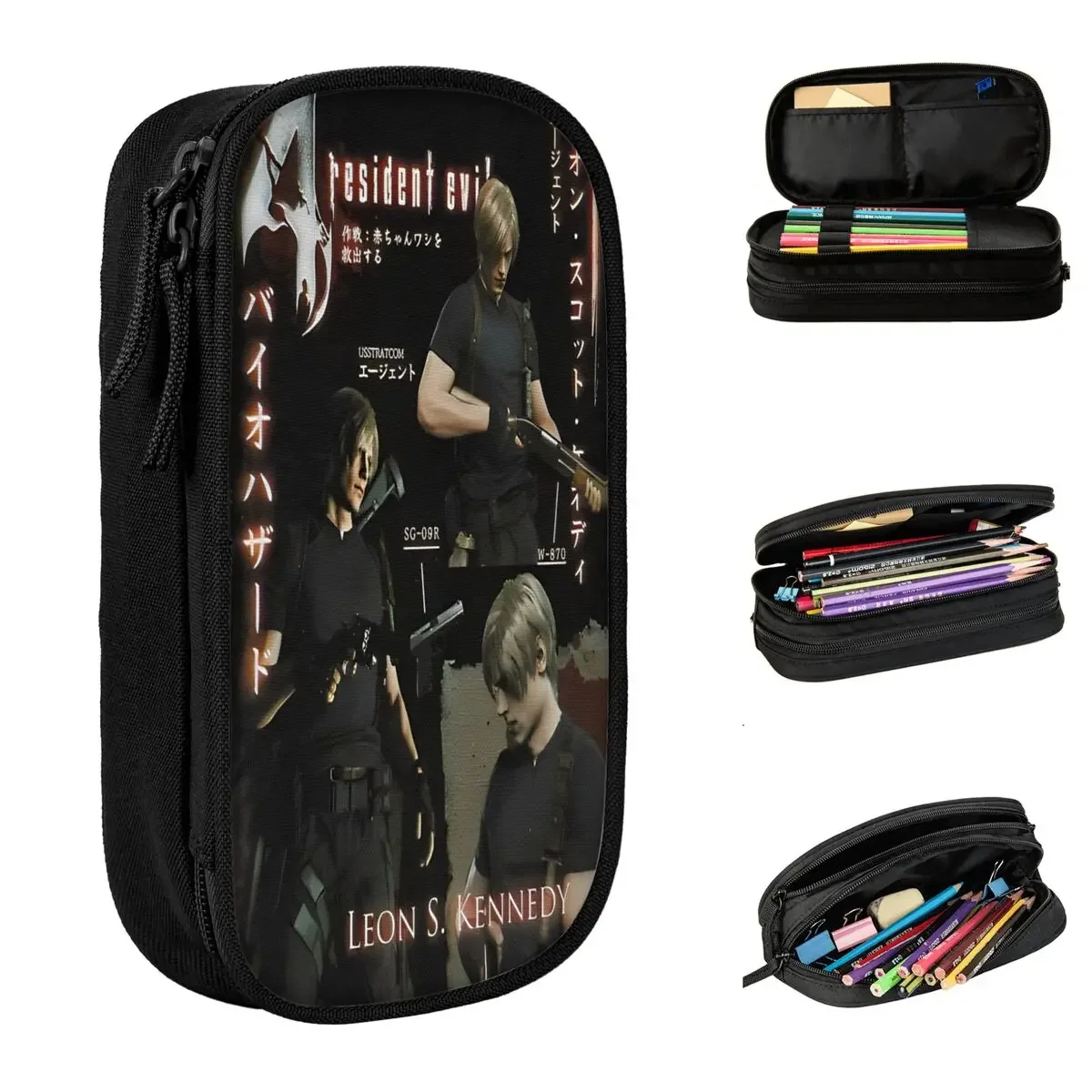 

Resident Poster Eviled Pencil Cases Game Umbrella Pencilcases Pen Box for Girls Boys Large Storage Pencil Bags Students School