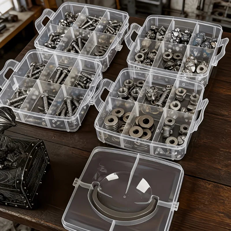 6-Schichten/Set Transparente Werkzeugaufbewahrungsbox Multifunktionale Aufbewahrungsbox für Haushaltsschrauben Hardware-Klassifizierung Zubehör – Detail 6