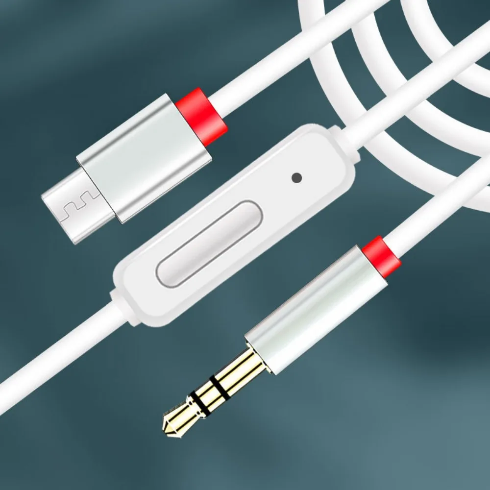 

New 1.2m Audio Cable Type C To 3.5mm with Mic Speaker Line 3.5mm Jack Line Control Headphone Cable Mobile Phone