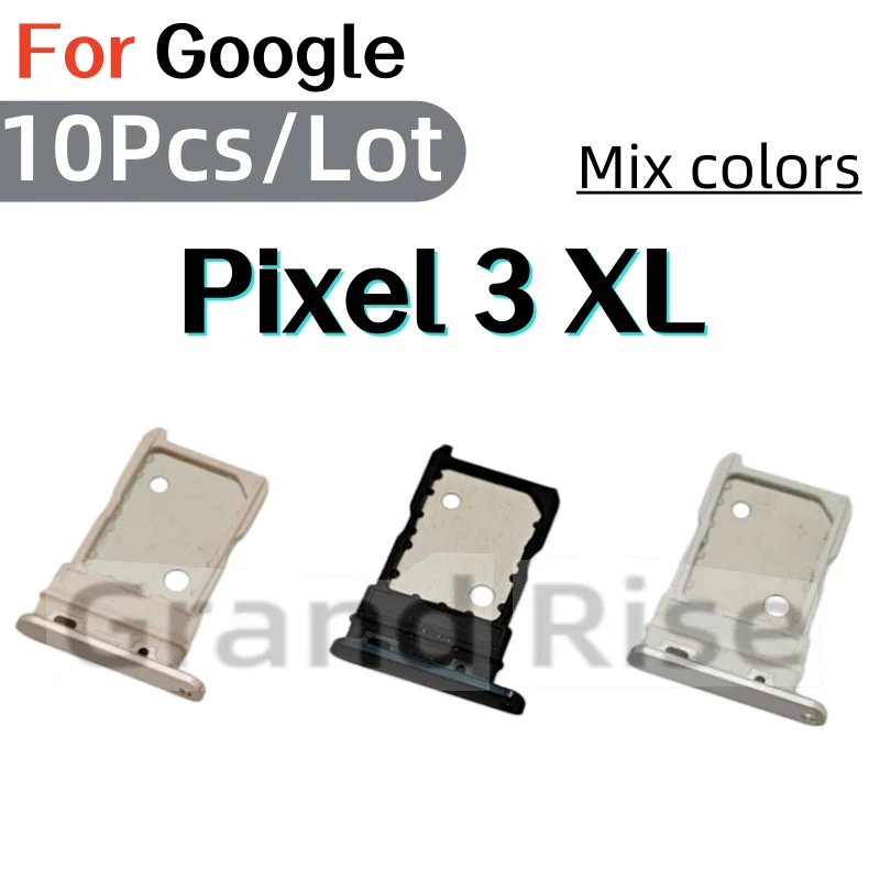 10p SIM Card Tray for Google Pixel3 XL Pixel3A XL Pixel4 XL Pixel4A Pixel5 5A Pixel6 Pixel6A 6Pro Mobile Phone Replacement Parts