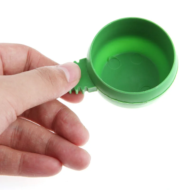 Tazas alimentación para loros, plato plástico seguro, tazón comida para pájaros, taza agua con fácil fijar