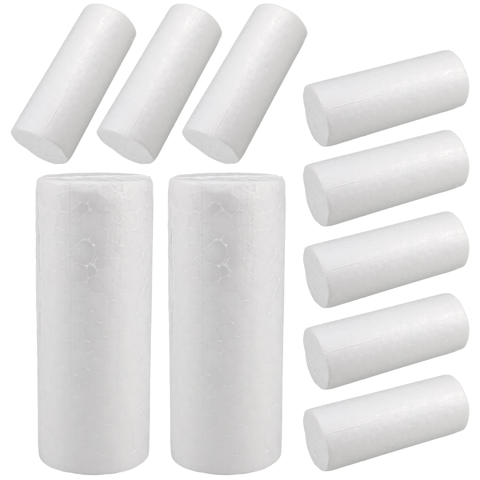 

10 Pcs Foam Cylindrical Decoration Decorations Tube Craft Rods Polystyrene Cylinders