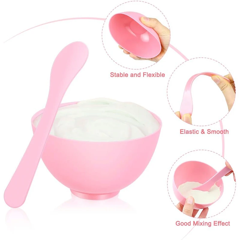 7 pçs/set conjunto facial máscara tigela de mistura conjunto meninas cuidados com a pele facial máscara kit ferramenta mistura suprimentos beleza máscara tigela colher cuidados com a pele