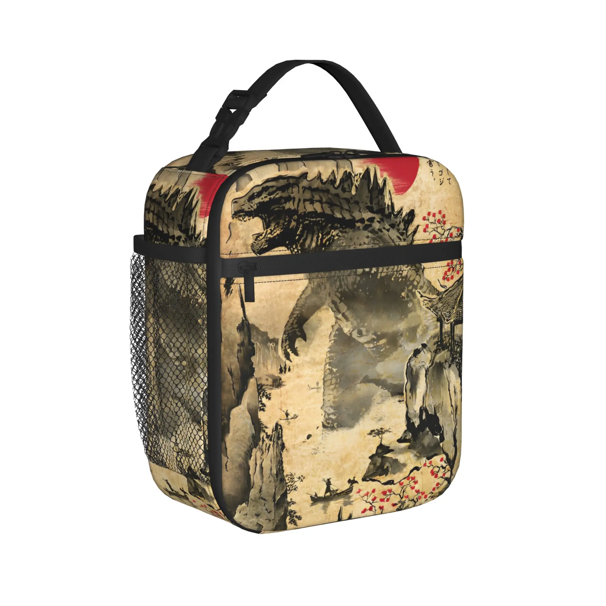 Monster G-Godzillas Thermal Insulated Lunch Bag for Office  Portable Bento Box Cooler Thermal Lunch Boxes