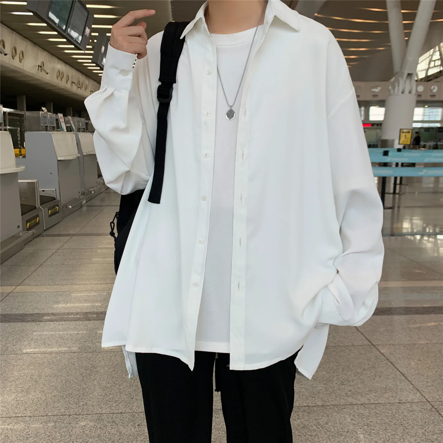 

Harajuku Fashion Man 2024 New in Social Shirt Big Clothes Big Size Men Shirts High Quality Men's Clothing Loose Fitting Elegant