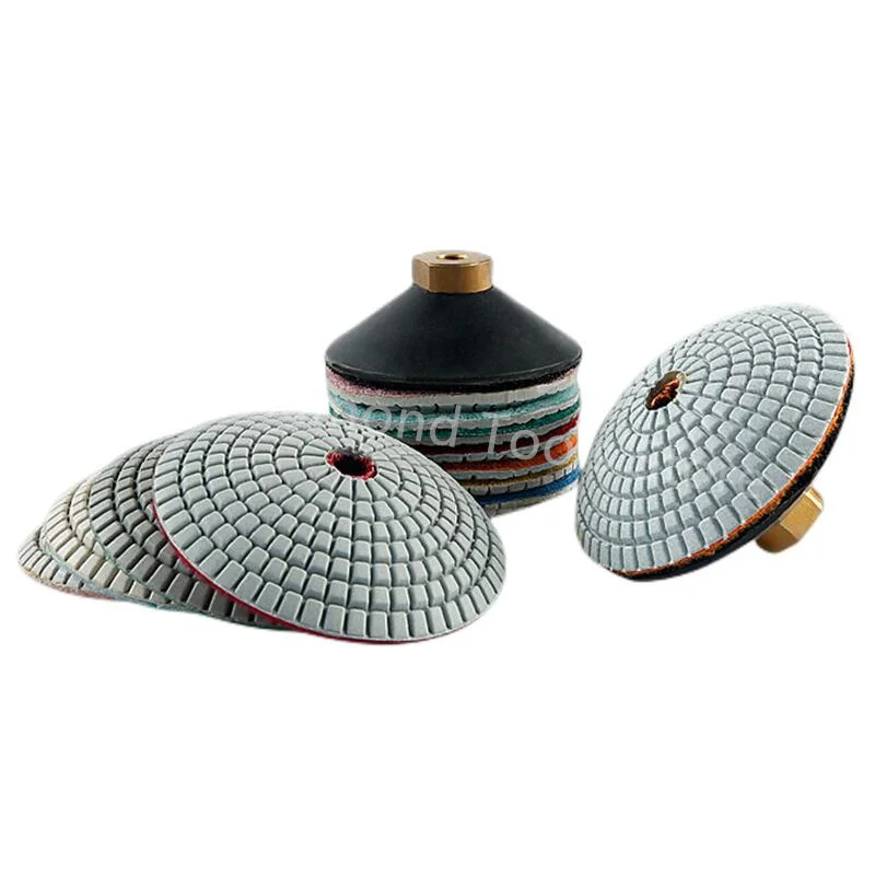 7-teiliges Set 3" 4" schalenförmige Diamant-Polierpads Nass-Polierscheiben für Granit, Marmor, Beton, Stein Schleifscheiben Polierwerkzeug – Detail 11