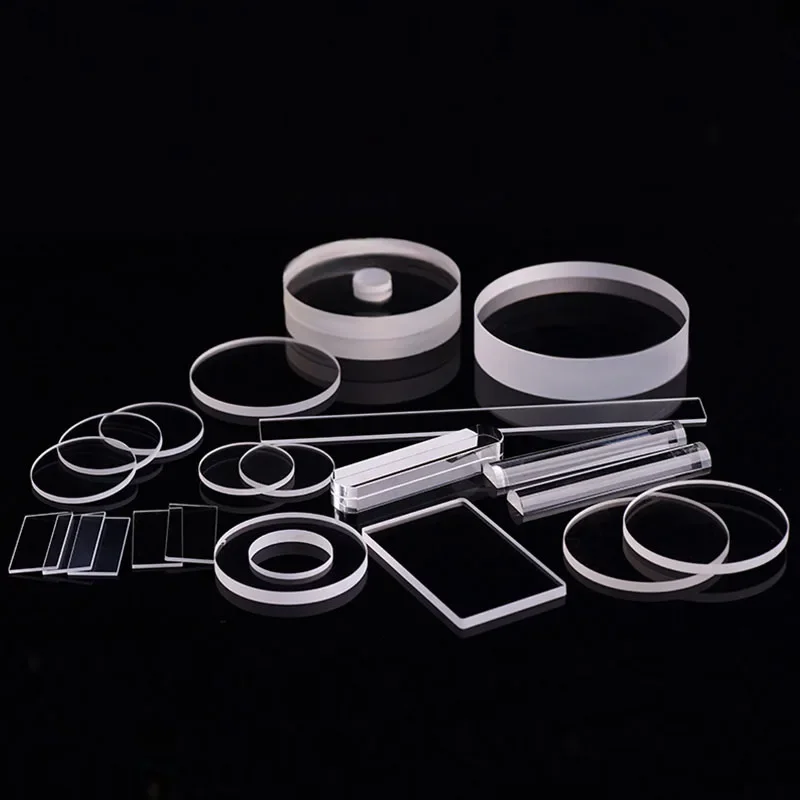 Caldeira de Vidro de Quartzo Resistente a Altas Temperaturas Personalizada Lentes Diferentes Formatos Lentes Ópticas Alta Transmissão de Luz Janela Laboratório