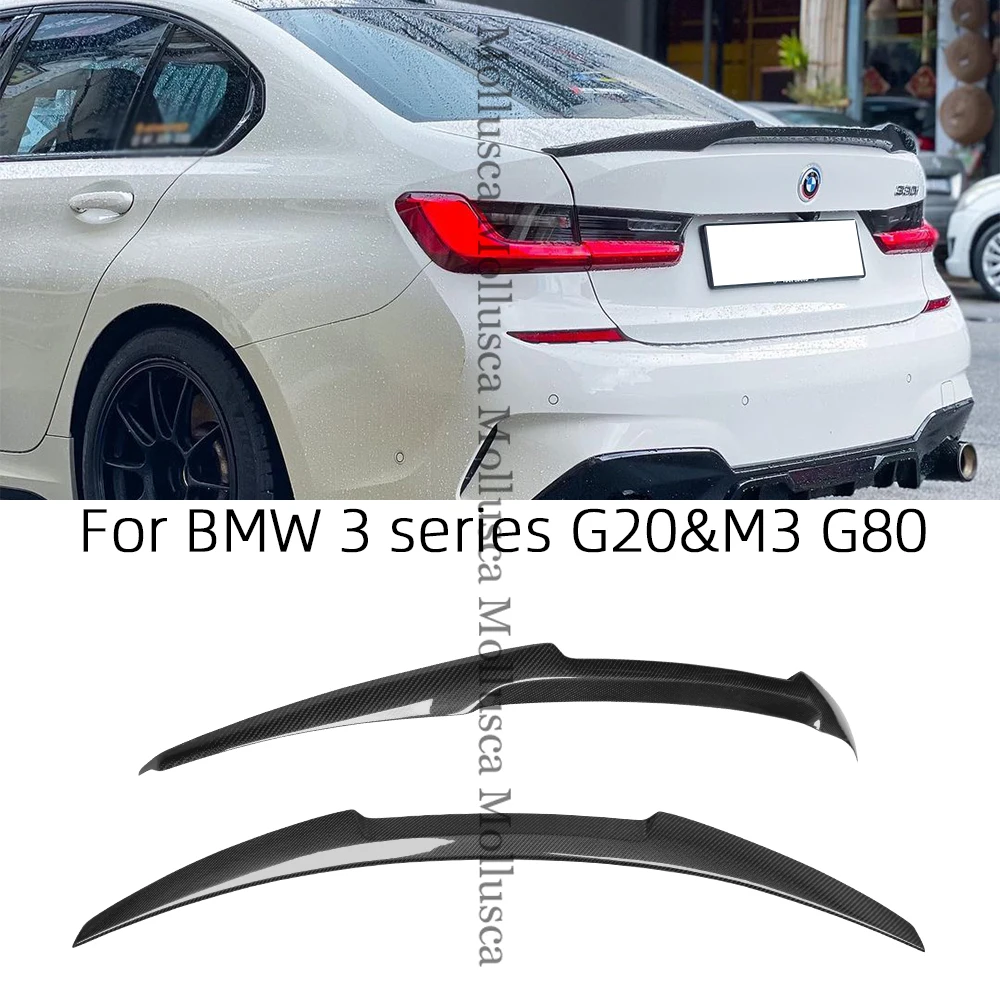 

For BMW 3 Series G20 G28&M3 G80 M4 Style Carbon fiber Rear Spoiler Trunk wing 2018-2024 FRP honeycomb Forged