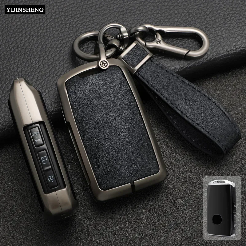 Zinc Alloy +Leather Car Key Case Cover For Mazda 3 Axela BP CX-30 DM CX4 CX5 CX 5 CX-5 CX8 CX9 CX4 2019 2020 2021 2022 2023 2024