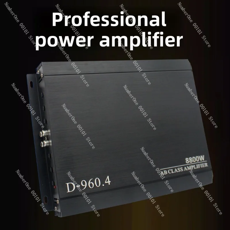 High-power 4-channel car amplifier, 12v, 8800w - audiophile-grade for car audio modification