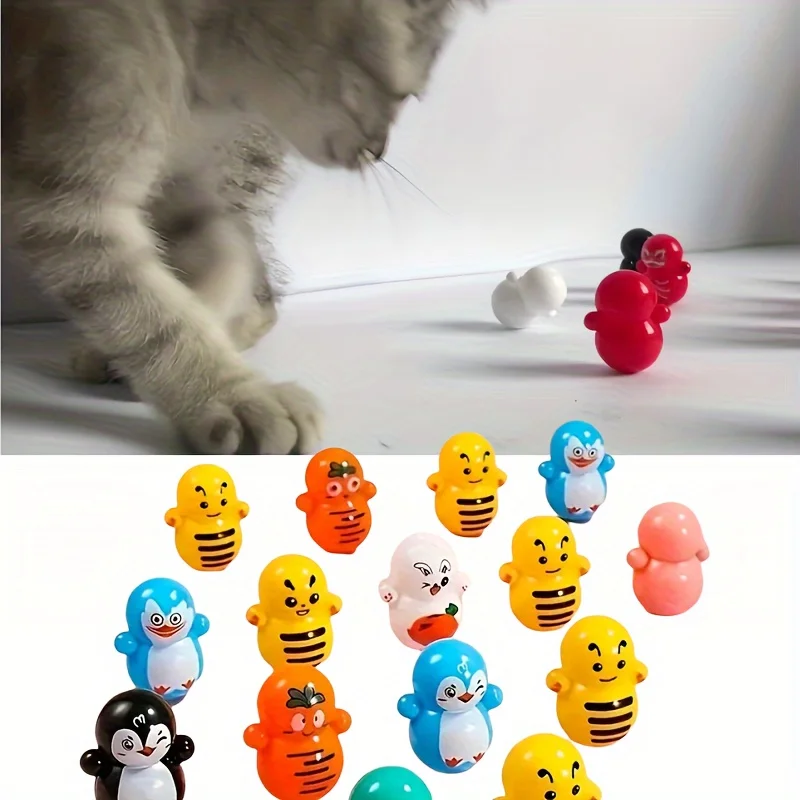 3 à 100 jouets roulants pour chat, styles variés, équipement interactif pour jouer et s'entraîner, matériau plastique durable