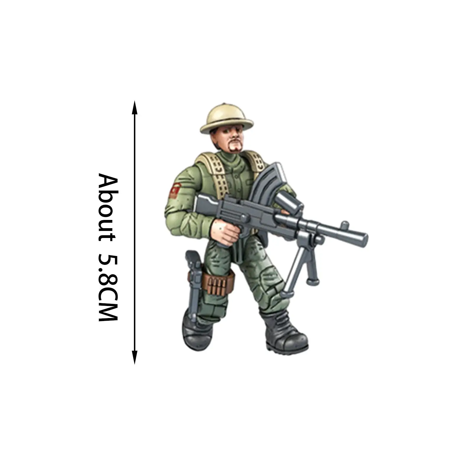Soldatenmodell im Maßstab 1:18, Spielzeug, Miniaturfiguren, vorgeben, Spielset, ABS, Sammlerstücke für Kinder und Erwachsene, Sandtisch-Zubehör