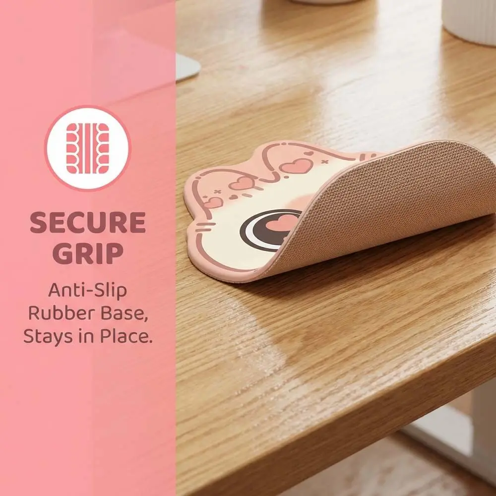Desk Mat Wrist Pad Black Cat Mouse Pads Cartoon Hand Guard Cat Large Mouse Mat Cute Anti-Slip Kawaii Cat Mouse Pad Girl Gifts
