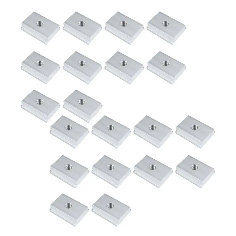 A7THK-M6 T-Track Slider Sliding Nut Aluminum Alloy T Slot Nut For Woodworking Tool Jigs Screw Slot Fastener 100Pcs