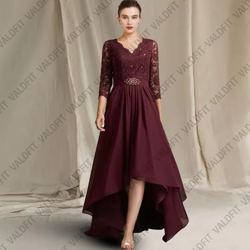 

Customized Burgundy High Low Plus Size Mother of the Bride Dresses Wedding Party Dress vestidos para madre de novia 2024