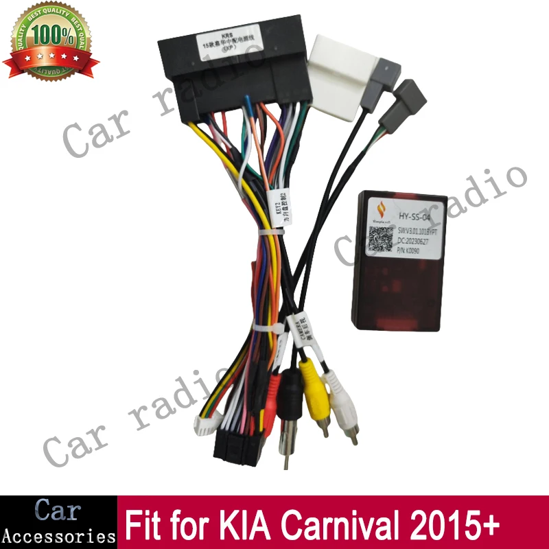 

For KIA Carnival 2015+ Car Radio GPS MP5 Android Player Wiring Harness Power Cable Canbus