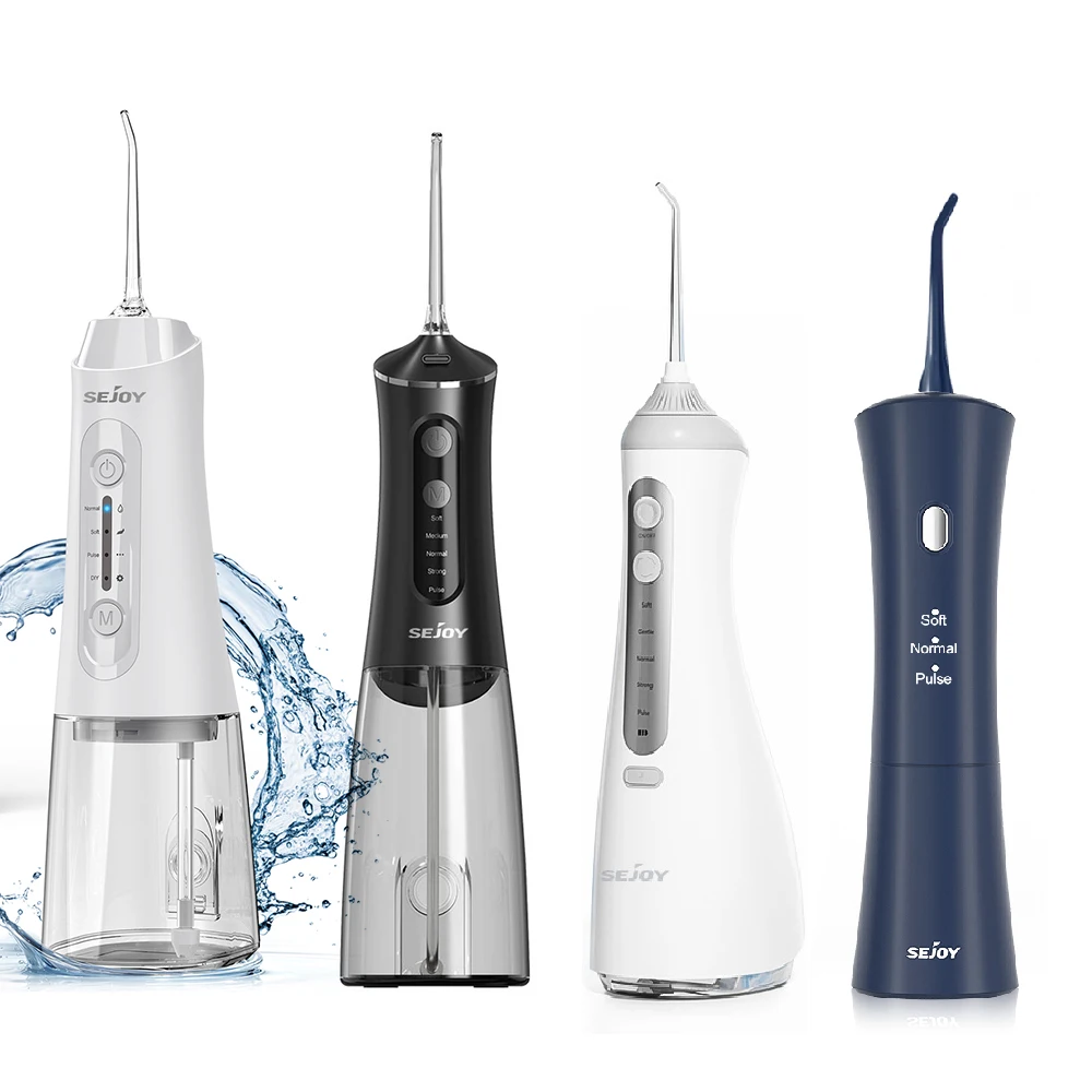 Idropulsore orale SEJOY, pulitore elettrico per denti senza fili, idropulsore dentale, idropulsore per la pulizia della bocca ricaricabile tramite USB-C, ideale per casa e viaggi.