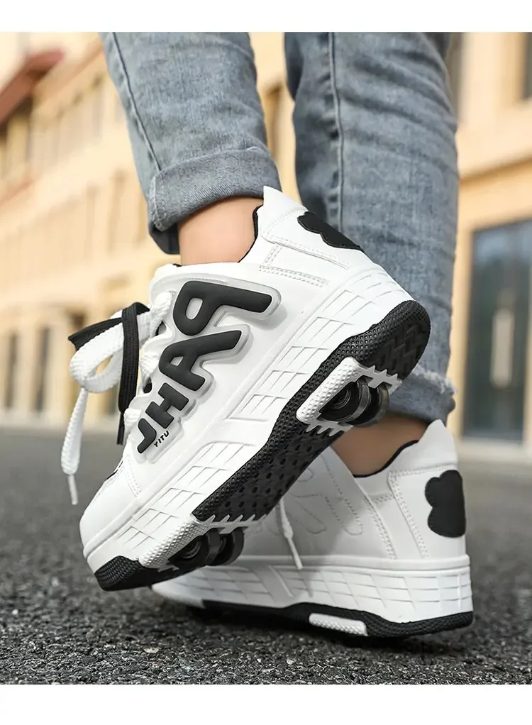 أحذية رياضية للأطفال في الهواء الطلق زلاجات دوارة أحذية صف واحد عجلة أطفال أحذية منزلقة أربع عجلات للأولاد والبنات أحذية رياضية للأطفال