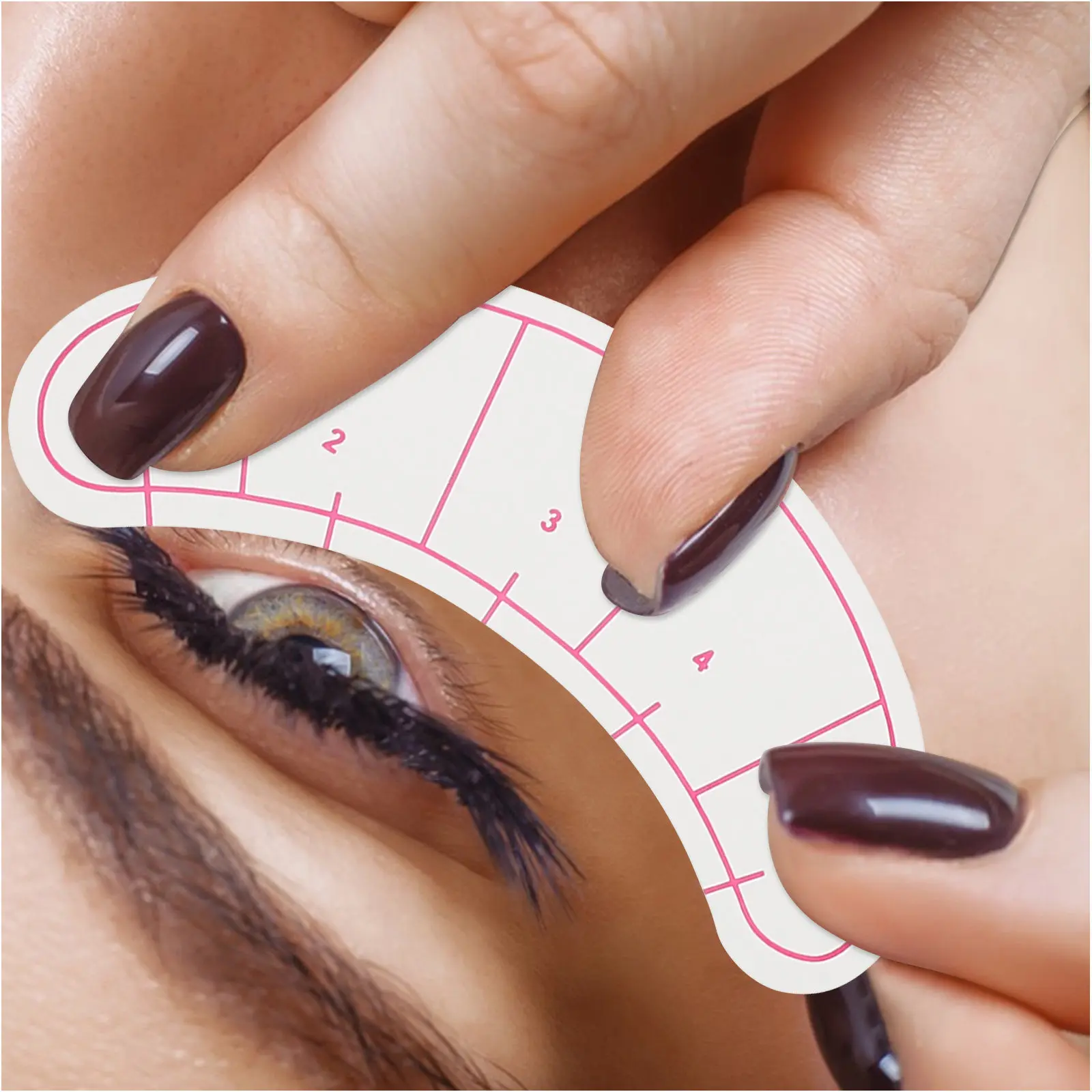 10Sheets Eyelash Pad Isolation Paper Dual Function Scale Stickers Accurate Lash Mapping Tape Eyelash Extension Tools Under Eye