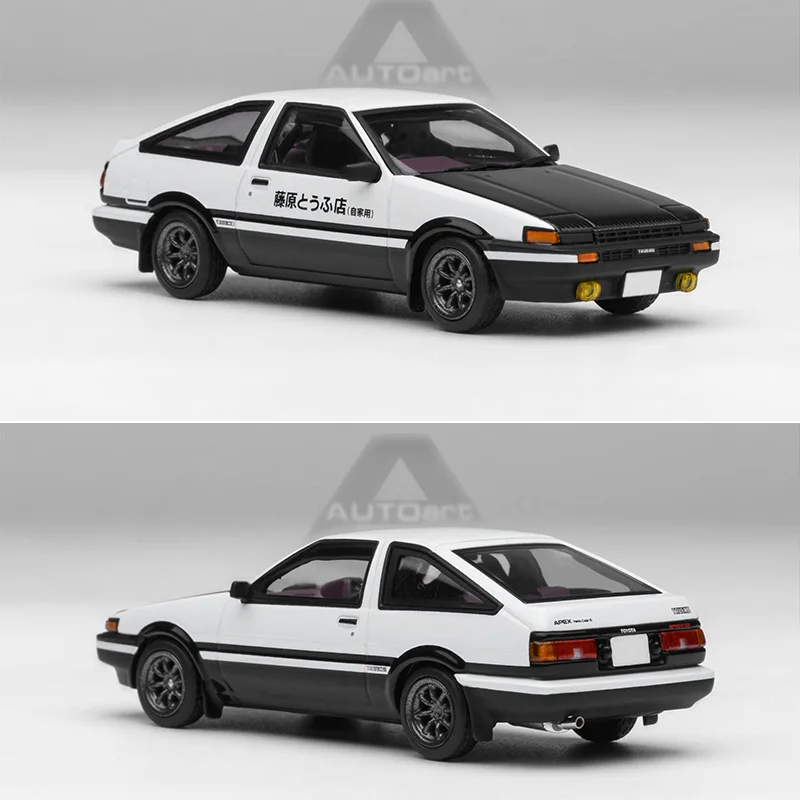 AUTOart 1/64 Toyota AE86 inicial D Takumi Fujiwara coches de metal fundido a presión juguetes para niños modelos de colección modelos de coches