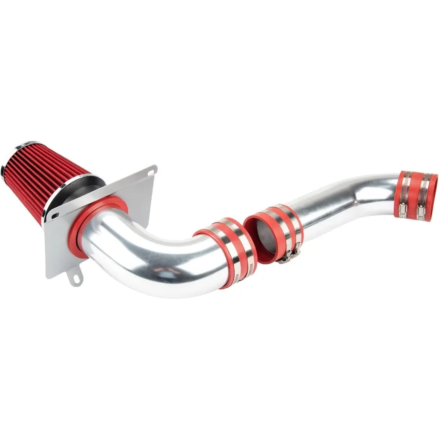 

3.5 inch Cold Air Intake System Kit Replacement for Mustang 1989-1993 5.0L V8 High Performance RED Optimized for Enhanced