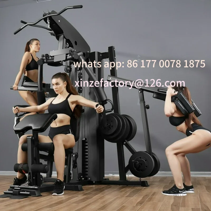 Customizable Trainer Three-person Station Fitness Equipment Household Squat Strength Training Kit Sports Fitness Equipment
