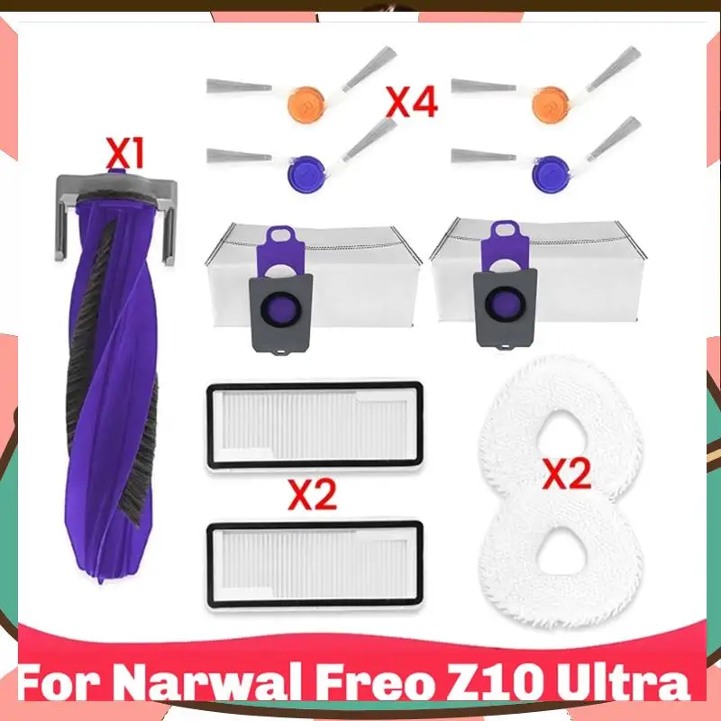 

For Narwal Freo Z10 Ultra/ Z10 / YJCC025 Vacuum Parts Main Roller Side Brush Cover Dust Bag-[A59T]